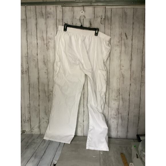 Medical Uniforms White Relaxed Fit Pants Womens Size XL - Picture 2 of 5